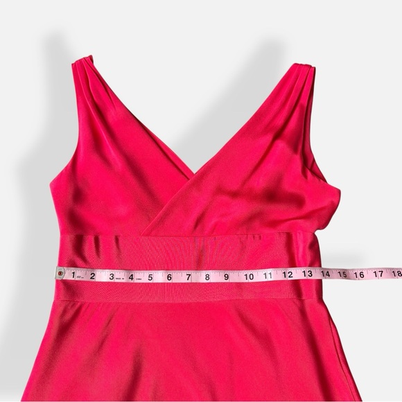 J. Crew Bright Pink Satin Silk Dress Y2K Size 4 - Picture 9 of 11